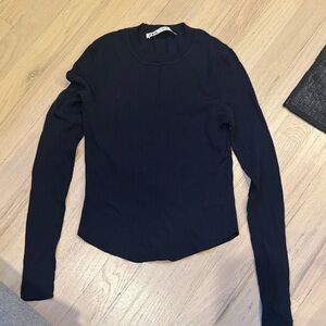 Women's Black Long Sleeve Top Zara